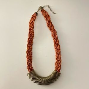 Beaded & Brass Necklace